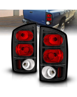 AmeriLite for 2002-2006 Dodge Ram 1500 03-06 Ram 2500 3500 Pickup Euro-Style Replacement Taillights Pair - Driver and Passenger Side