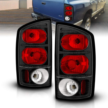 AmeriLite for 2002-2006 Dodge Ram 1500 03-06 Ram 2500 3500 Pickup Euro-Style Replacement Taillights Pair - Driver and Passenger Side