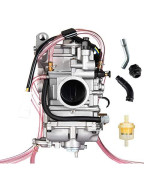 PUCKY Carburetor for YAMAHA YZ400F 1998-1999,YZ426F 2001-2002,YZ450F 2003-2009 WR400F 1998-2000 WR426F 2001-2002 WR450F 2003-2011 Replace for KEIHIN Flat side FCR40 FCR 40mm