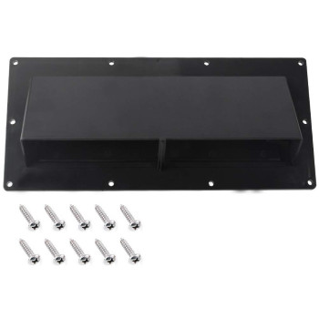 Gekufa RV Range Hood Vent Cover Black, RV Stove Vent Cover/RV Exhaust Vent Cover (Include 10 Pcs Screws)