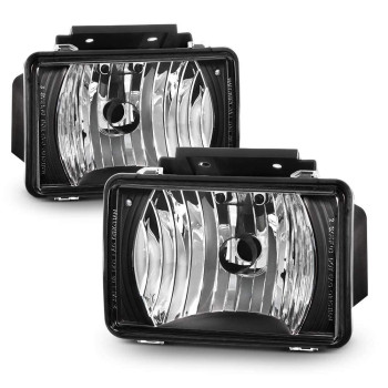 ACANII - For 2004-2012 Chevy Colorado GMC Canyon Pickup Black Housing Bumper Fog Lights Driving Lamps Assembly