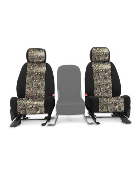 CarsCover Custom Fit 2017-2018 Dodge Ram 1500 2500 3500 Pickup Truck Wetsuit Neoprene Car Front Seat Covers Camo and Black Sides Driver & Passenger Cover Real Maple Forest Tree Leaf Camouflage Covers