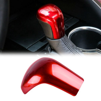 Xotic Tech Gear Shift Knob Cap Cover Trim, Glossy Red, Compatible with Toyota Camry 2018-2023, Corolla Hatchback 2019-2023, Avalon 2019-2023