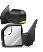 INEEDUP Towing Mirrors Tow Mirrors Fit for 2015-2019 for Ford for F150 with Left Right Side Power Operation Heated with Turn Signal Light Manual Folding