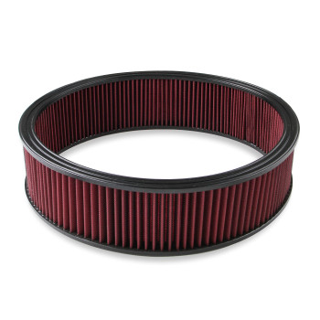 Holley 220-40 Air Filter - Replacement - 16 in. x 4 in. - Red Washable Gauze Filter