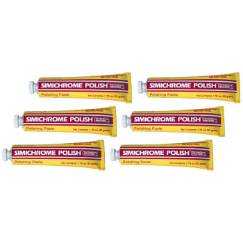 6 Pack Simichrome Polish 1.76 oz Happich Metal Polishing Paste 390050 Bakelite Test