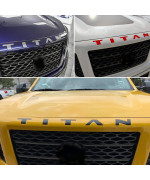 SF Sales USA - Chrome Hood/Grille Letters Compatible with Titan 2016-2019 Front Inserts Not Decals