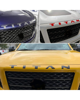 SF Sales USA - Chrome Hood/Grille Letters Compatible with Titan 2016-2019 Front Inserts Not Decals