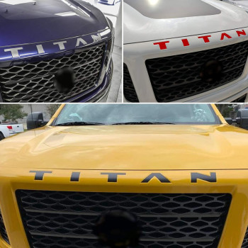 SF Sales USA - Chrome Hood/Grille Letters Compatible with Titan 2016-2019 Front Inserts Not Decals