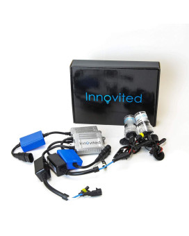 Innovited Premium AC Canbus Error Free HID Bundle - No Flicker with (1 Pair) Ballast and (1 Pair) Xenon Bulb - H7 - 10000K - Light Blue