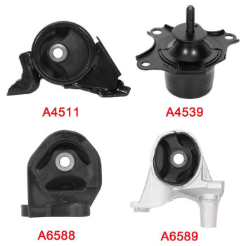 ROADFAR Engine Mounts Compatible with 2001-2005 for Acura EL 2001-2005 for Honda Civic A6589 A4539 A6588 A4511 4 PCS