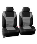 TLH 3D Air Mesh Fabric Automotive Car Seat Covers Front Seats Only, Gray Car Seat Covers Airbag Compatible Interior Accessories Covers Universal Fit Car Seat Covers for Cars, Auto, Trucks, SUV