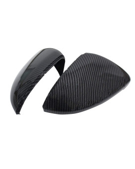 NewYall Set of 2 Left Driver and Right Passenger Side Carbon Fiber Look Side Mirror Cover Cap