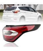 Clidr Right Side Outer RH Tail Light For Ford Escape Kuga 2017 2018 2019 Rear Taillight Brake Lamp (Outer Right)