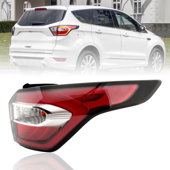 Clidr Right Side Outer RH Tail Light For Ford Escape Kuga 2017 2018 2019 Rear Taillight Brake Lamp (Outer Right)