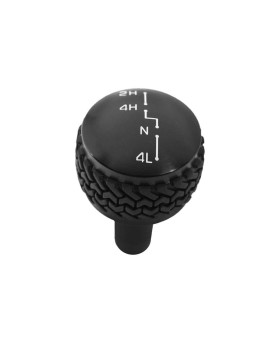 DV8 Offroad Replacement Shift Knob fits 2007-2018 Wrangler JK 4WD Shifter Billet Aluminum Construction Rubber Tire Tread Grip