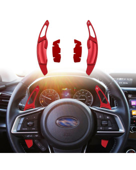 CKE for Subaru Forester Outback XV Crosstrek Impreza Legacy Ascent WRX BRZ Scion FR-S GT86 Accessories Aluminum Sporty Auto Car Paddle Shifter Extension Shift Paddle Cover Trims -Red