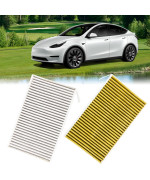 Motrobe 2Pcs Tesla Model Y Model 3 Air Filter Carbon Cabin Activated Replacement Air Filter for Tesla Interior Accessories 2016-2024