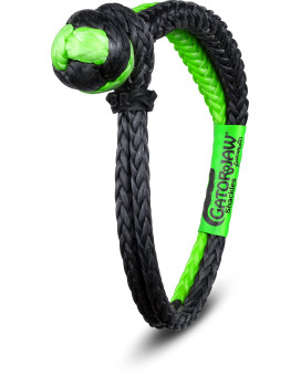 Bubba Rope 176746NGGB Heavy Duty 3/8 Synthetic Shackle NexGen PRO Gator Jaw Breaking Strength of 47,000 lb with HMPE in Green and Black, Accessory Ideal for Recovery and Towing Stuck Vehicle