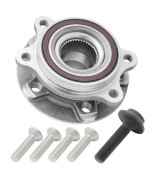 BR930817K - Premium Pre-Assembled 513301 Wheel Hub Bearing Assembly Compatible With [FRONT] [Audi] A series, S Series, Q5 - [Rear] A Series Quattro ONLY, S Series [See Description for Fitment]