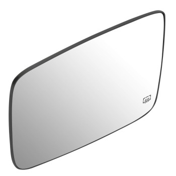 DNA Motoring OEM-MG-0131 68079363AA Factory Style Left Side Mirror Glass w/Heated Compatible with 09-10 Dodge Ram 1500 Pickup / 10 Ram 1500 3500 Pickup