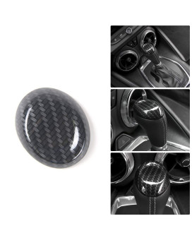 RT-TCZ for Chevy Camaro Gear Shift Knob Cover Trim for Chevrolet Camaro 2017 Up Carbon Fiber Interior Accessories