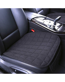 Suninbox Linen Seat Cover for Car,Bottom Seat Covers for Trucks, Car Seat Pad,Car Seat Cushion Breathable Ventilated Front Seat Only[Black]