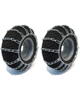 The ROP Shop | Pair of 2 Link Tire Chains?24x10.5x12?for Snow Blowers, Lawn & Garden Tractors, Mowers & Riders, UTV, ATV, 4-Wheelers, Utility Vehicles