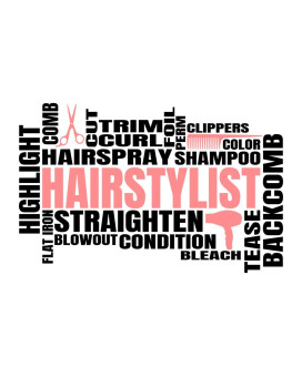 Hairstylist Words Vinyl Decal Sticker - Car Truck Van SUV Window Wall Cup Laptop - One 7 Inch Decal - MKS1399