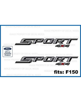 Decal Mods Sport 4x4 Decals Stickers for Ford F150 XLT (2015-2022) - F (Set of 2) Officially Licensed FH1B3