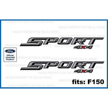 Decal Mods Sport 4x4 Decals Stickers for Ford F150 XLT (2015-2022) - F (Set of 2) Officially Licensed FH1B3