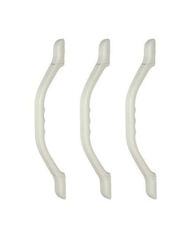 Manufacturers' Select ITC Weather Resistant Molded RV Grab Handle, Entry Step Support Grab Bar for RV, Boats, and Trailers (Bright White - 3 Pack) (X002E3Z60L)