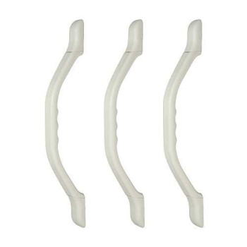 Manufacturers' Select ITC Weather Resistant Molded RV Grab Handle, Entry Step Support Grab Bar for RV, Boats, and Trailers (Bright White - 3 Pack) (X002E3Z60L)