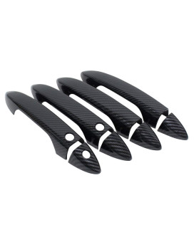 NewYall Set of 4 Front Rear Left Driver and Right Passenger Side Carbon Fiber Outer Outside Exterior Door Handle Covers