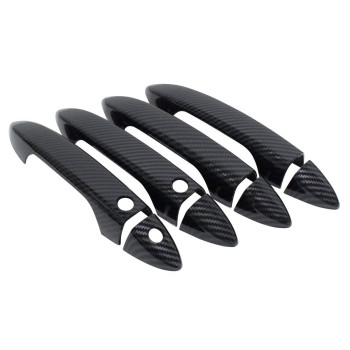 NewYall Set of 4 Front Rear Left Driver and Right Passenger Side Carbon Fiber Outer Outside Exterior Door Handle Covers