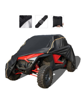 KEMIMOTO UTV X3 Cover Compatible with Polaris RZR, Talon, Maverick X3, Commander, YXZ1000R, Can-Am Yamaha Honda Protect from Rain Snow Dirt Debris All-Weather Protection Cover with Reflective Strips