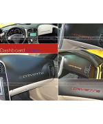 SF Sales USA - Dark Chrome Dashboard or Bumper Letters Compatible with Cor_Vette C6 2005-2012 Plastic Inserts Not Decals