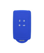 SEGADEN Silicone Cover Protector Case Holder Skin Jacket Compatible with RENAULT 4 Button Smart Remote Key Fob CV2352 Deep Blue