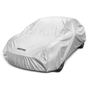 Motor Trend Universal WeatherWear Poly-1 Outdoor Car Cover- All Weather Snow Wind Rain & Water Proof Ultra Protection