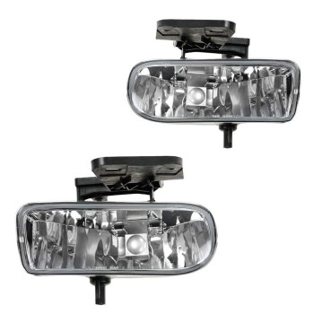 A ABIGAIL Driving Fog Lights Lamps Replacement for 1999-2002 GMC Sierra & 2000-2006 GMC Yukon Pickup Truck SUV With 880 12V 27W Halogen Bulbs 10385054, 10385055, GM2592110, GM2593110 (Clear Lens)