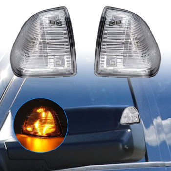 KOLEMO Clear Lens Cover Left And Right Side Tow Mirrors LED Turn Signal Lights Lamps Replacment for 68302828AA 68302829AA Compatible with for 2010-2018 Dodge Ram 1500 2500 3500 4500 5500