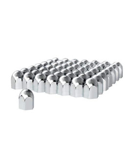 United Pacific 10057Cb - Wheel Lug Nut Cover Set - 1-1/2 X 2-1/4 Chrome Plastic Standard Nut Cover - Push-On (60/Pack)