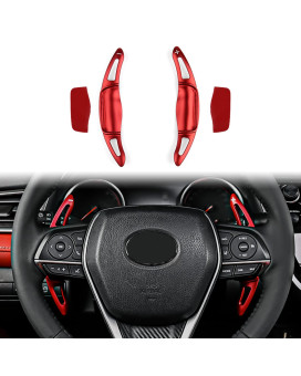 CKE for Toyota Camry 2024 2023 2022 2021 2020 2019 2018 for Corolla RAV4 Avalon Accessories Sporty Auto Car Paddle Shifter Extension Shift Paddle Cover Trims -Red