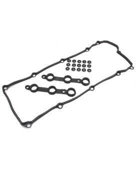 Ensun Engine Valve Cover Gasket Set + 15 Grommets kit Replacement for E36 E39 Z3 M52 S52 Replace 11129070532