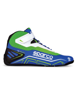 Sparco Shoes K-Run Size 44 Blue/Green Fluo