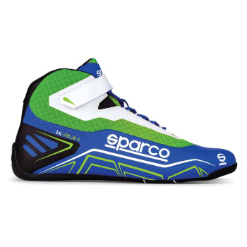 Sparco Shoes K-Run Size 44 Blue/Green Fluo