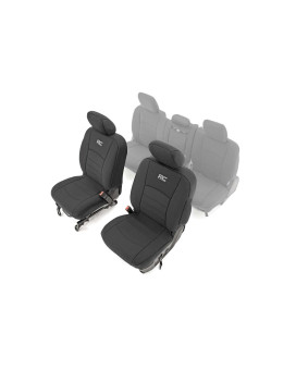 Rough Country Front Neoprene Seat Covers for 09-18 Ram 1500/10-18 2500-91028, Black