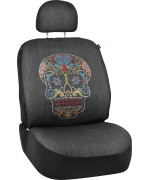 Bell Automotive 22-1-58245-9 Studded Skull Seat Cover, Low Back, Multi, one Size