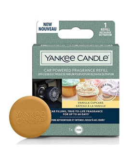 Yankee Candle Car Powered Fragrance Diffuser Refill Vanilla Cupcake Car Air Freshener Lasts Up To 60 Days 1 Count