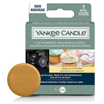 Yankee Candle Car Powered Fragrance Diffuser Refill Vanilla Cupcake Car Air Freshener Lasts Up To 60 Days 1 Count